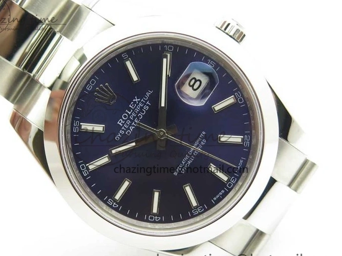 0204 DateJust II 126334 41mm SS BP 1:1 Best Edition Blue Dial Sticks Makers on Oyster Bracelet Bright 3322